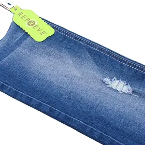 Repreve denim fabric made from recycled plastic bottles high stretch denim
