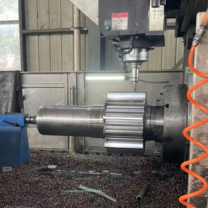 Escavatore a draga motore principale personalizzato grande modulo cilindrico forgiato albero di trasmissione a scanalatura albero ingranaggio - Product Image 1