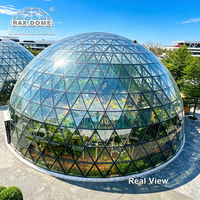 Dôme géodésique en verre RAXDOME de 20 m de portée pour serre de jardin et véranda