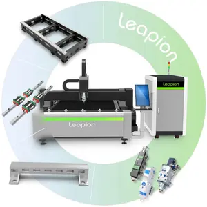 Leapion Mesin Pemotong Laser Serat CNC, Lembaran Logam Mini 1000W 600X600