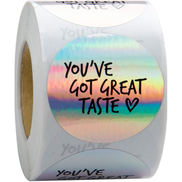 Custom Holographic Roll Stickers Waterproof and Oil-Resistant Round Seal Stickers, Suitable for Holiday Baking Gifts.