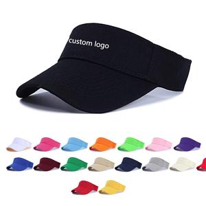 Logo de broderie personnalisé casquettes <span class=keywords><strong>pare</strong></span>-<span class=keywords><strong>soleil</strong></span> vierge 100% coton matériel de haute qualité - Product Image 1