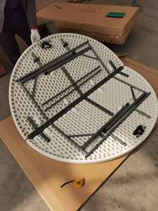 批发5英尺60英寸宴会婚礼派对白色塑料可折叠圆桌活动 - Product Image 3