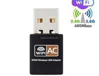 Adaptador USB Wifi Inalámbrico de 600M, Tarjeta de Red Inalámbrica de 600M, Adaptador USB Wlan Inalámbrico AC para Windows