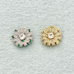 Parure de bijoux élégante pour femme avec collier, motif marguerite en pierres précieuses colorées et micro-incrustations de zircon, idéale pour les soirées et la mode. - Product Image 2