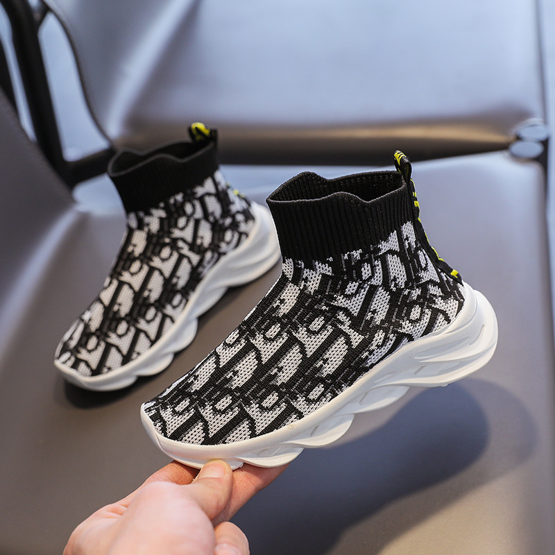 Детские сетчатые кроссовки, дышащие, носки, обувь для девочек и мальчиков