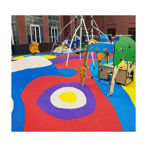 Safety Playground EPDM rubber chips/colored rubber crumb for wet pour flooring