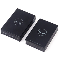 Cartes à jouer noires en plastique étanches pour jeux de billard, jeu standard, logo personnalisé, finition brillante, portables, faible MOQ, qualité supérieure