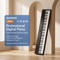 Aierke P856 Digital Piano 88-Key Touch Response 64-Piece Polyphony ABS Matte Keyboard Power Supply Multifunction for Beginner