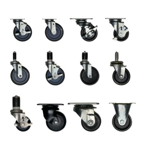 Shunde Lenkrollen-Bremsserie mit Gewindestange, Zinklegierung-Rollen mit Verriegelungsmechanismus, 50mm Durchmesser für Glas-Teetisch-Räder - Product Image 5