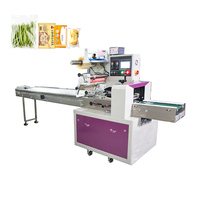 Machine d'emballage horizontale entièrement automatique pour fruits, biscuits et poulet sous nitrogène