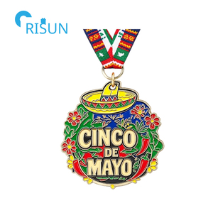 Médailles personnalisées Mexique, nourriture mexicaine, <span class=keywords><strong>musique</strong></span>, crâne, Fiesta, carnaval, Cinco de Mayo, fête, médaillon, médaille personnalisée Cinco de Mayo - Product Image 3