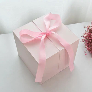 Rose Box "luxury 2 Layer Rose Flower Heart Gift Packaging Box Custom I Love You Flower Boxes With Drawers "