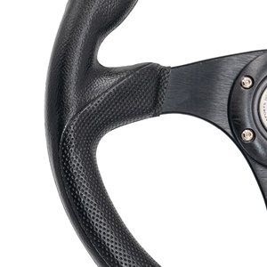 Volant sport Barchetta Evo - Cuir - Volant sport pour voitures, polyuréthane, plaque de course Simoni - Product Image 4