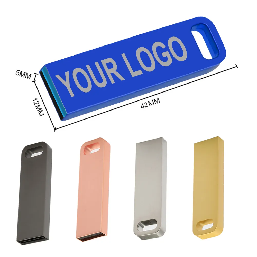 Venda de Preço promocional Personalizado livre Logo Metal Usb Flash Drive 1gb 2gb 4gb 8gb 16GB 32gb USB pendrive 2.0 3.0 flash stick chave