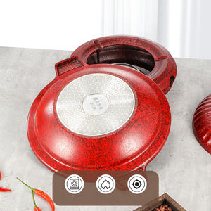 เครื่องครัวอลูมิเนียมอัลลอยด์พร้อมหูคู่เครื่องครัวฉนวนแอลกอฮอล์สำหรับร้านอาหารหม้อซุปไฟพร้อมฝาปิด - Product Image 5