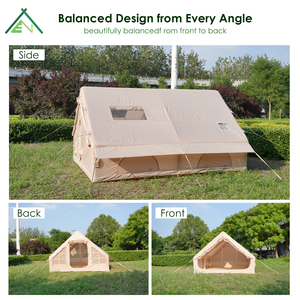 เต็นท์แคมป์ปิ้งผ้าอ๊อกซ์ฟอร์ดกันน้ำสำหรับทุกฤดู ขนาด 12 ตร.ม. แบบเป่าลม สำหรับ 3-4 คน สองห้องนอน แข็งแรง พับเก็บได้ น้ำหนักเบา - Product Image 3