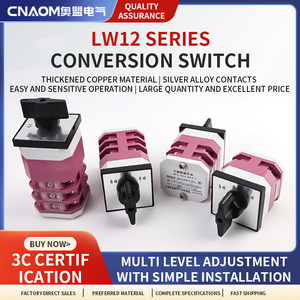 Cnaom lw12 loạt mini kích thước 16A DC 3 cực phổ chuyển đổi kết hợp chuyển đổi điện chuyển đổi hướng dẫn sử dụng chuyển đổi quay - Product Image 2