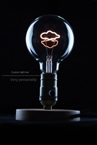 Filet rouge Edison <span class=keywords><strong>ampoule</strong></span> lustre personnalité créative nuage <span class=keywords><strong>LED</strong></span> lampe à filament E14/E27 courant alternatif usage résidentiel grande <span class=keywords><strong>boule</strong></span> Globe - Product Image 2