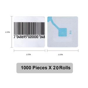 Yrf4040 siêu thị an ninh dính nhãn 4*4cm mã vạch EAS chống trộm Sticker 8.2MHz RF nhãn mềm cho bán lẻ an ninh - Product Image 3