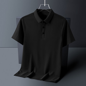 T-shirts polo en modal uni décontractés de haute qualité et surdimensionnés avec logo personnalisé à manches courtes et publicité japonaise souple pour hommes - Product Image 3