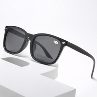 Lunettes de soleil polarisées unisexes de luxe personnalisées, monture carrée classique à branches larges, pour tenue décontractée ou professionnelle