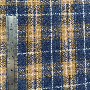 Laine de Polyester brossé confortable, <span class=keywords><strong>pas</strong></span> <span class=keywords><strong>cher</strong></span>, fil Tweed teint, tissu tissé à carreaux pour costume tissé, manteau, vêtement - Product Image 4