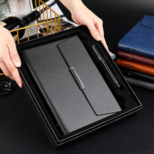 Tùy chỉnh in da A5 máy tính xách tay kinh doanh bìa cứng xoắn ốc máy tính xách tay với Hộp bút Nhật Ký chương trình nghị sự kế hoạch - Product Image 2