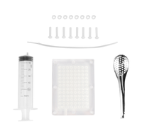 Fabricant de caviar en acier inoxydable 96 trous avec tube et cuillère, design minimaliste écologique pour la cuisine moléculaire