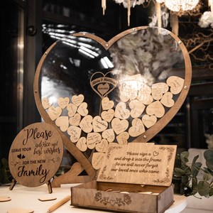 Livre d'Or de Mariage Original en Forme de Cœur en Acrylique avec Support – Cadeau Tendance - Product Image 6