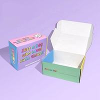 Boîte d'emballage cadeau de vêtement vêtement recyclable écologique imprimé sur mesure Boîtes d'avion en carton ondulé avec logo personnalisé poignée