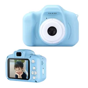 Kids Christmas Gift Rechargeable Digital Camera for Children 2 Colors 2.0 Inch LCD Display Screen Video + Photo + Game Microsd