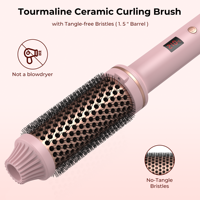 Peigne chaud professionnel bigoudi électrique lisseur brosse thermique à ions négatifs
