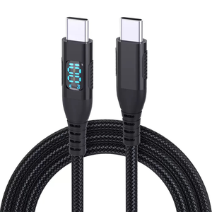 Câble USB C vers USB C 100W, câble de chargeur USB C <span class=keywords><strong>avec</strong></span> affichage LED, câble de charge rapide Type C compatible <span class=keywords><strong>avec</strong></span> iPhone - Product Image 1