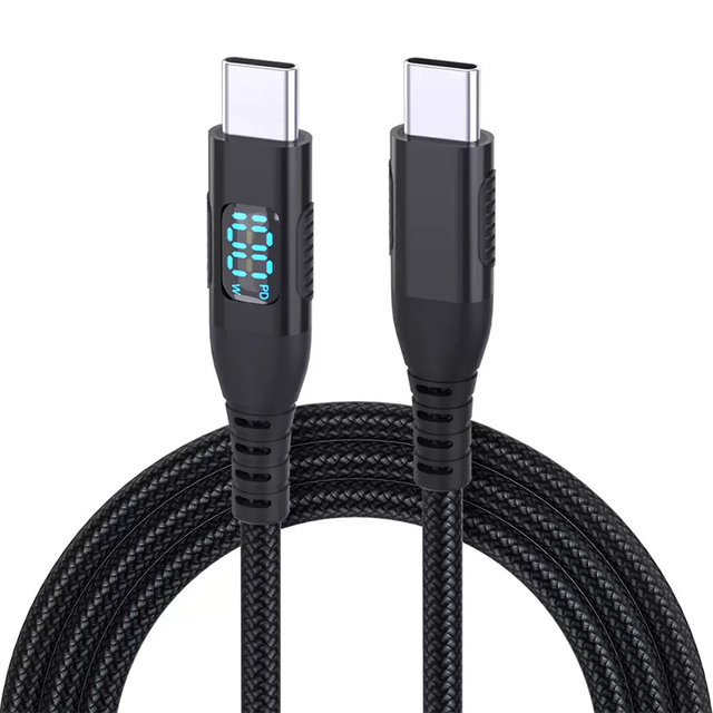 USB C to USB C Cable 100W USB C Charger Cable with LED Display Type C Fast Charging Cable Compatible with iPhone