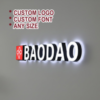 Lettres en acrylique personnalisées, enseigne lumineuse frontale, lettrage mural pour centre commercial, salle d'exposition, signalétique en acrylique 3D