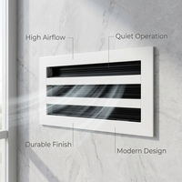 Diffuseur d'air linéaire encastrable pour plafond, grille de ventilation en aluminium pour CVC, réglable, silencieux, à faible bruit, pour mur et sol, usage commercial