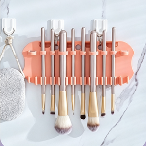 Boîte de nettoyage portable 2-en-1 pour pinceaux de maquillage, tapis de lavage en silicone avec support de séchage suspendu, outil de nettoyage pour éponges et applicateurs de beauté - Product Image 2