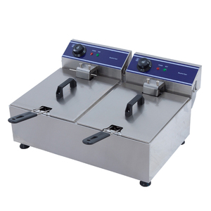 <span class=keywords><strong>Friggitrice</strong></span> Elettrica a Doppia Vasca <span class=keywords><strong>10</strong></span> <span class=keywords><strong>Litri</strong></span> in Acciaio Inox per Uso Commerciale - Product Image 1