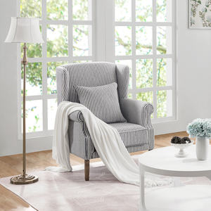 <span class=keywords><strong>Fauteuil</strong></span> canapé moderne bon marché en tissu, chaises d'appoint de loisirs avec bande d'aile arrière - Product Image 1
