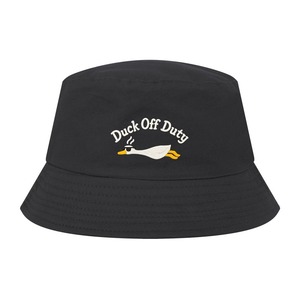 <b>Duck</b> Off Duty Bucket Hat Yellow Cotton Sun Protection Foldable Unisex Canvas Hat - Product Image 4