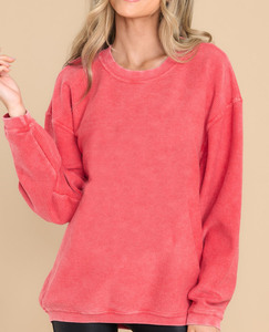 Personalizzato Vintage girocollo maglione di natale di lusso pianura <span class=keywords><strong>oversize</strong></span> spalla scesa cotone rosso velluto a coste con cappuccio <span class=keywords><strong>felpa</strong></span> con cappuccio - Product Image 4