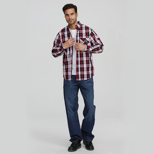 Áo sơ mi chống cháy, chống lửa, đạt chuẩn <span class=keywords><strong>UL</strong></span>, NFPA 2112 CAT2, in họa tiết ca rô, chất liệu FRC, chống cháy, dùng cho hàn - Product Image 2