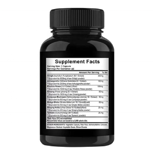 Cápsulas de Shilajit al por Mayor OEM con Ashwagandha y Panax Ginseng, Potenciador de Energía, Mejora la Fuerza Masculina, Suplementos Herbales para el Cerebro - Product Image 6