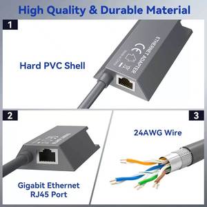 Adaptateur Ethernet Gen2 avec réseau externe filaire jusqu'à 1 Gbps RJ45 Gigabit Ethernet DS-3D501R - Product Image 3