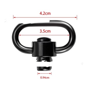 Anclaje Giratorio QD Antideslizante de 1.25 Pulgadas Negro de Alta Resistencia con Desmontaje Rápido, Accesorio Duradero para Equipo Táctico de Caza y Actividades al Aire Libre - Product Image 3