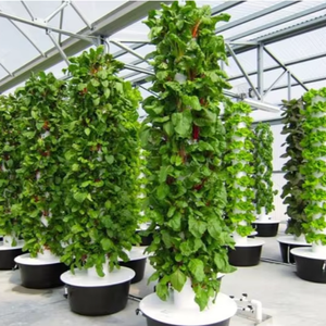 Grand ensemble complet de tour hydroponique verticale aéroponique avec matériau ABS et 6 à 15 niveaux pour la culture de légumes-feuilles - Product Image 1