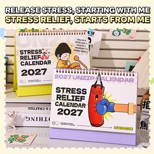 Nouveau Calendrier de Bureau Décompression 2027 – Ornements Créatifs aux Couleurs Vives, Artéfact de Bureau, Horloge de Self-discipline et <span class=keywords><strong>Compte</strong></span> <span class=keywords><strong>à</strong></span> <span class=keywords><strong>Rebours</strong></span> pour le Travail - Product Image 1