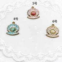 FMSCM-8 Accessoires marins en forme d'étoile de mer, breloques fantaisie en émail trèfle, accessoires de bijouterie, pendentifs cœur pour femmes, vente en gros