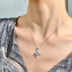 Collier vintage en argent 925 plaqué or, finition brossée, avec pierre naturelle ovale 5*7mm, bijoux raffinés pour femmes - Product Image 3